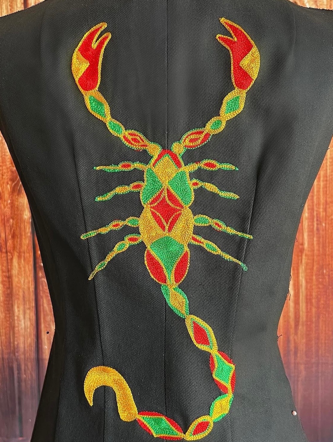 Chainstitched bandana western motif