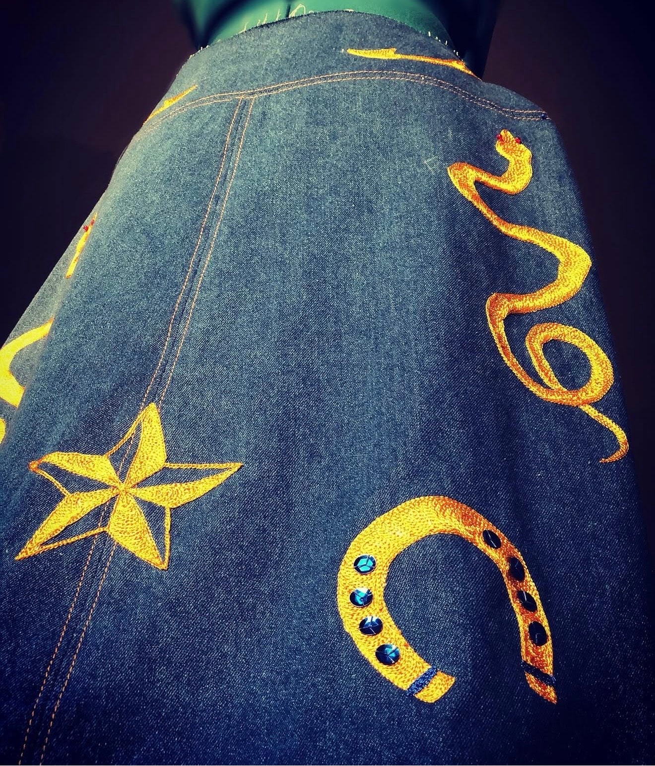 Cowboy hat with embroidered brim